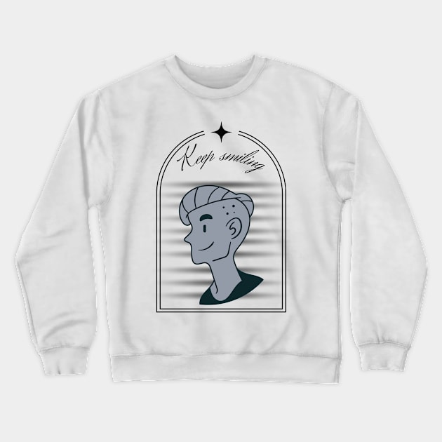 Smiling man Crewneck Sweatshirt by ADM_Store